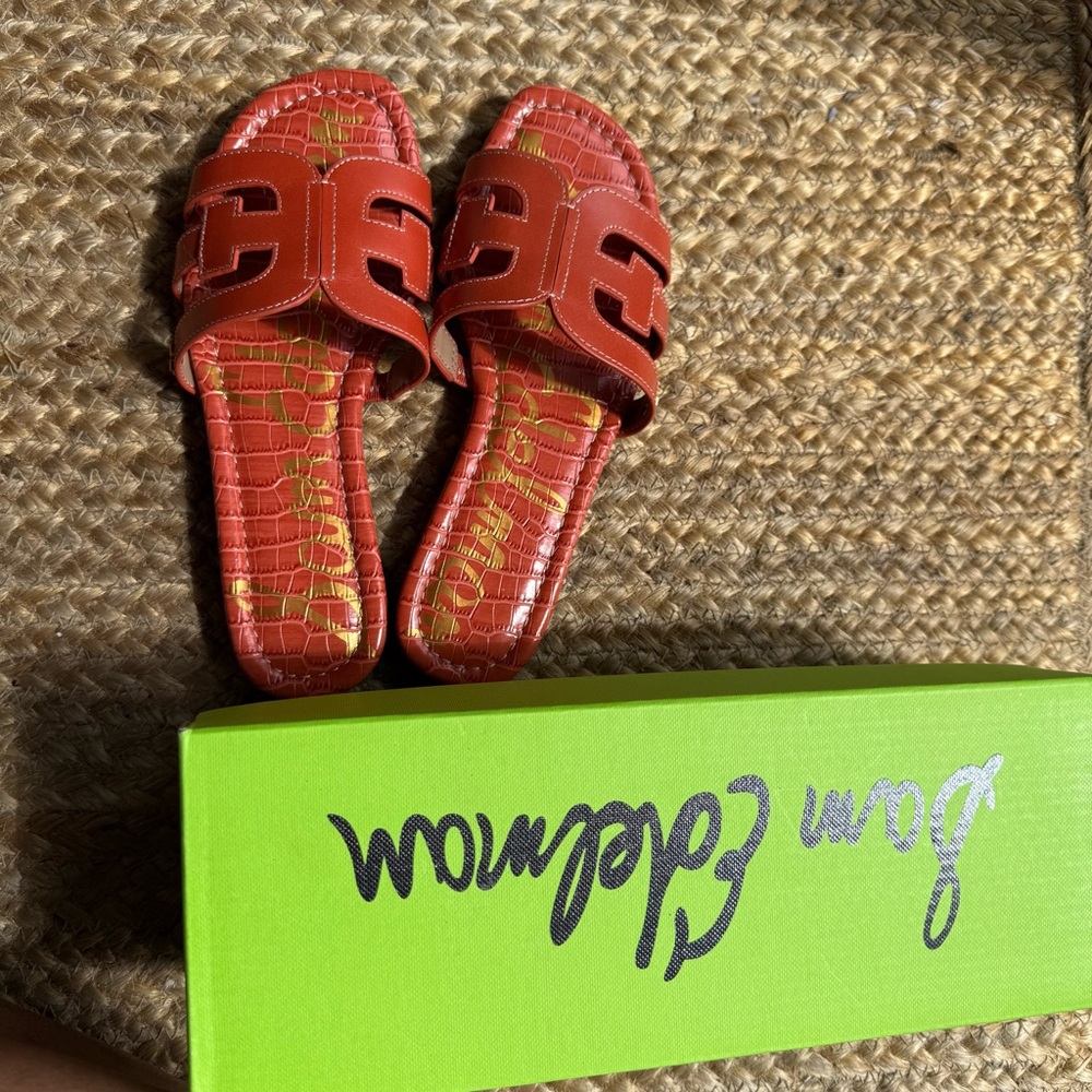 Sam Edelman Orange Slide Sandals